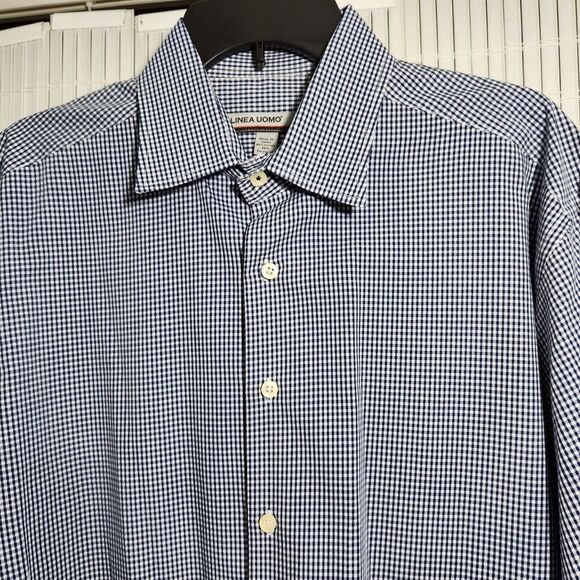 Linea Uomo Shirt For Men Size XL Color Blue Navy Long Sleeve  B5 - Picture 3 of 11